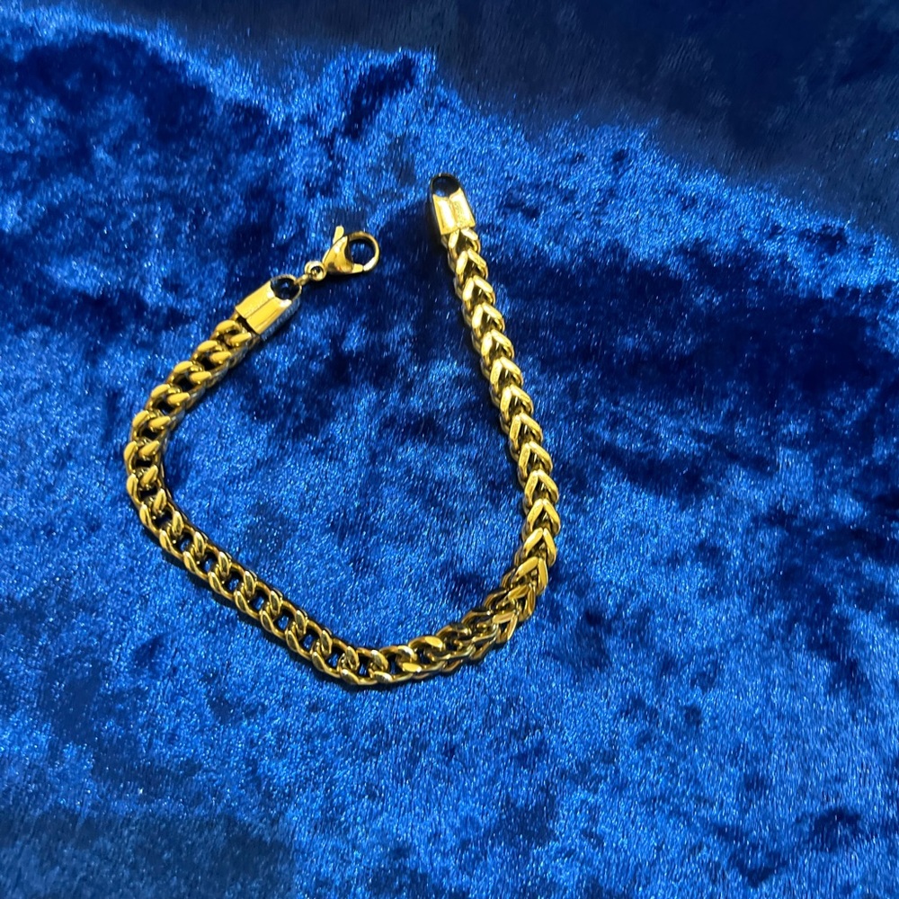 Lynx Gold Foxtail Stainless Steel Bracelet
